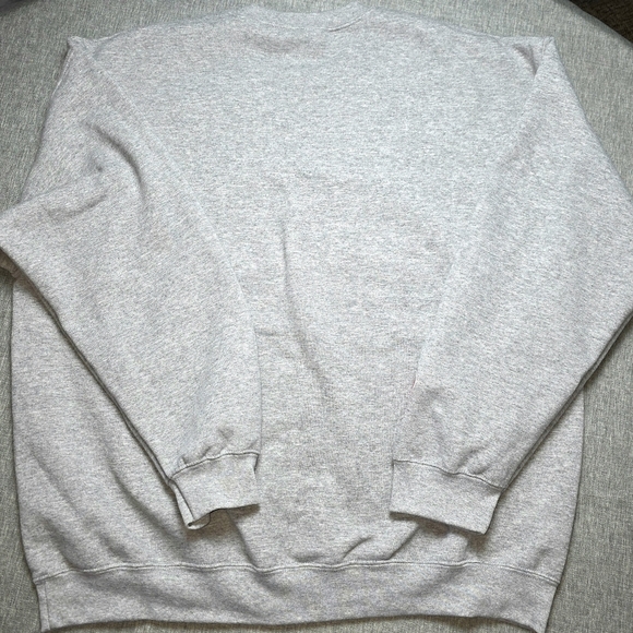 Pink Ribbon Embroidered Patch Gildan Heavy Blend Pullover Sweatshirt Size XL - Picture 6 of 8